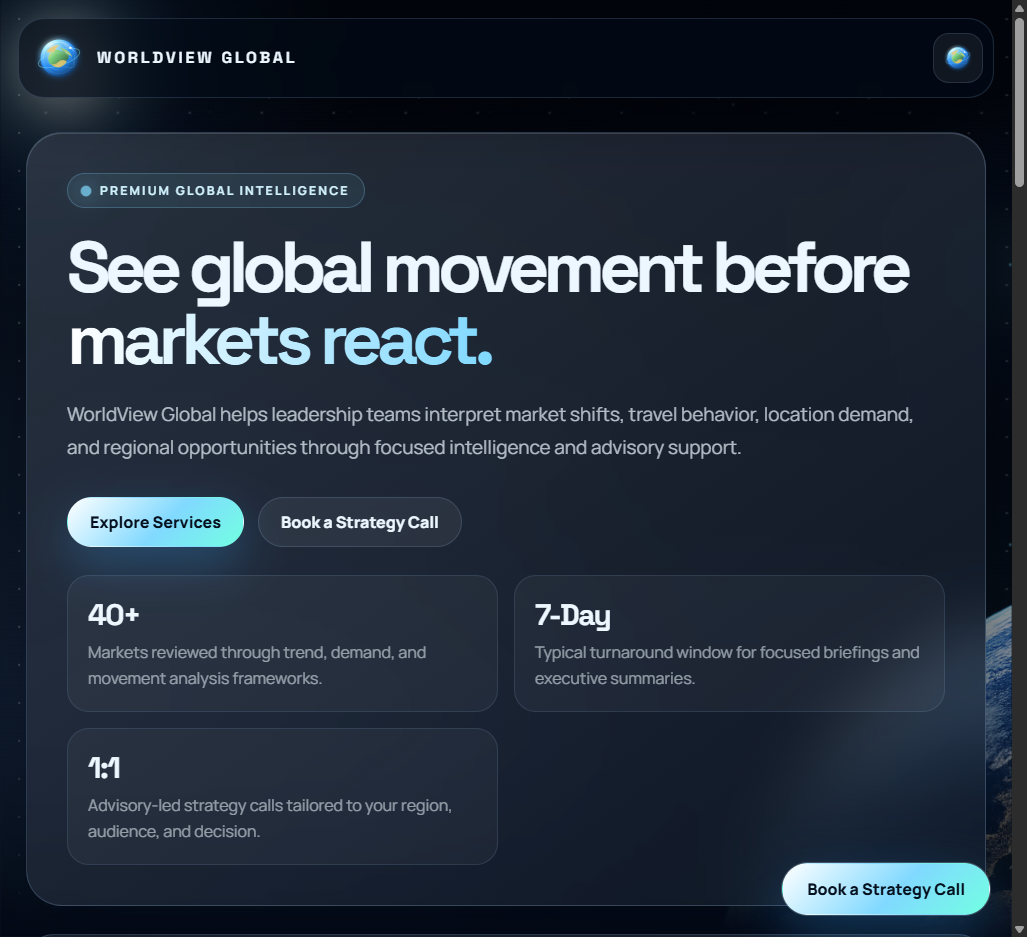 WorldView Global Lite Business Website Template preview